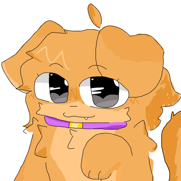 A female canine. A female canine.